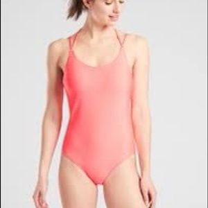 Athleta Keyhole One Piece Swimsuit in Pink
